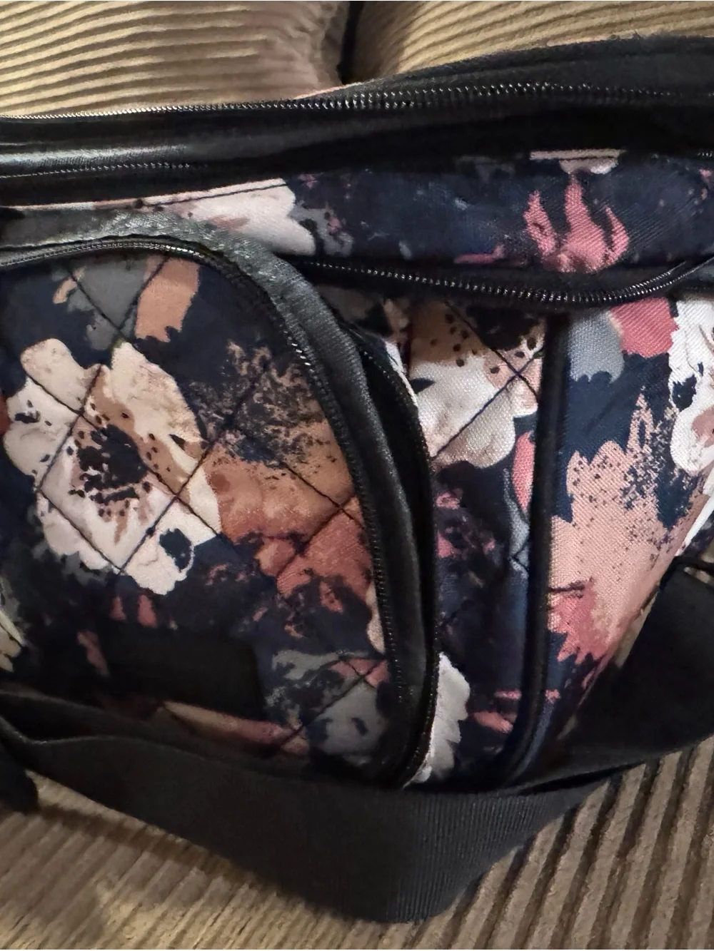 Floral Cricut machine carrier in Navy, Blush & Cream